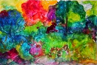 131 M�rchenwald - Hedwig Gierer - Aquarell auf B�ttenpapier