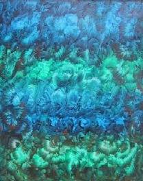 Aufsteigendes Blau - ALICE Herold - Oel auf Polesterol