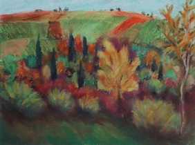 112 HERBST IM KEEFERTAL _ HEDWIG GIERER - Pastell auf Pastellpapier