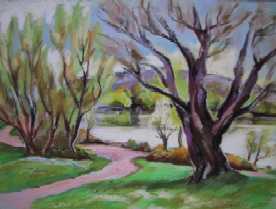 Vorfr�hling am Max-Eyth-See - Alice Herold - Pastell