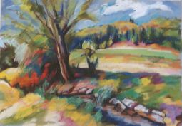 Lauchertal - Melchingen  -Alice Herold  - Pastell