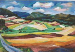 Schwaebische Alb - Kornfelder bei Stetten - Alice Herold - Pastell